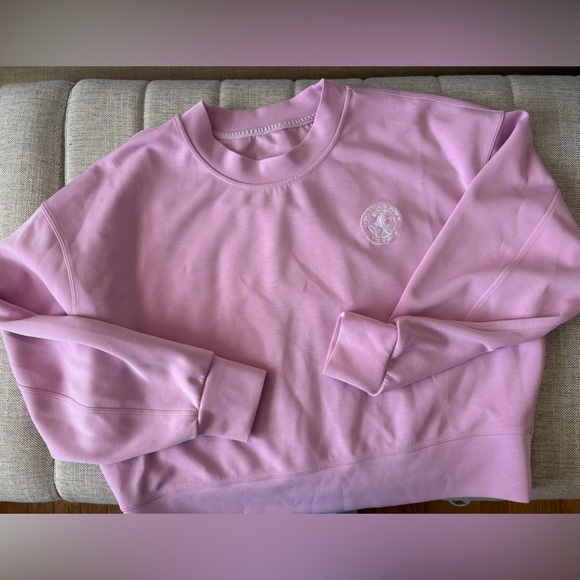 lululemon athletica Tops - Lululemon Athletica Pink Embroidered Sweatshirt